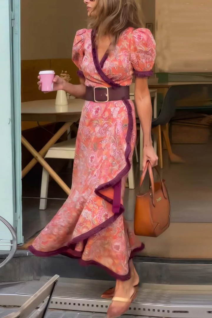 Khloe™ | Elegant Pink Maxi Dress