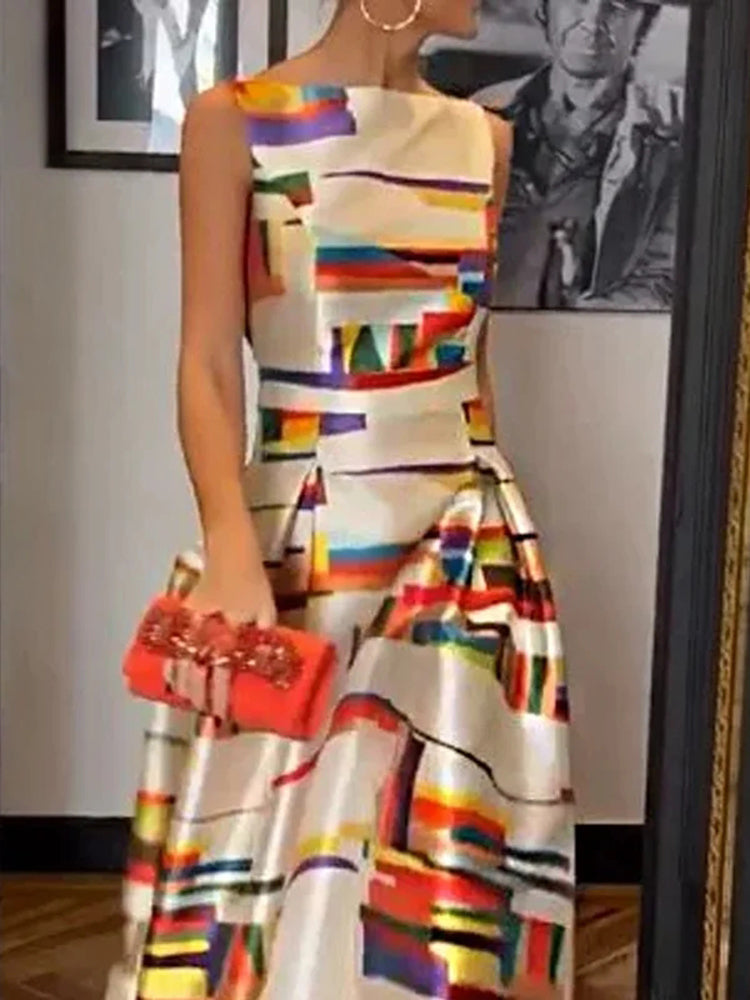 Isabeau™ | Geometric Maxi Dress