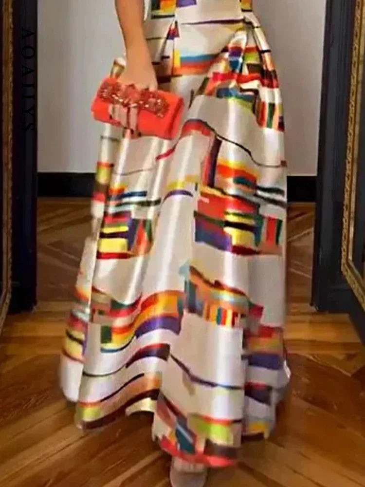 Isabeau™ | Geometric Maxi Dress