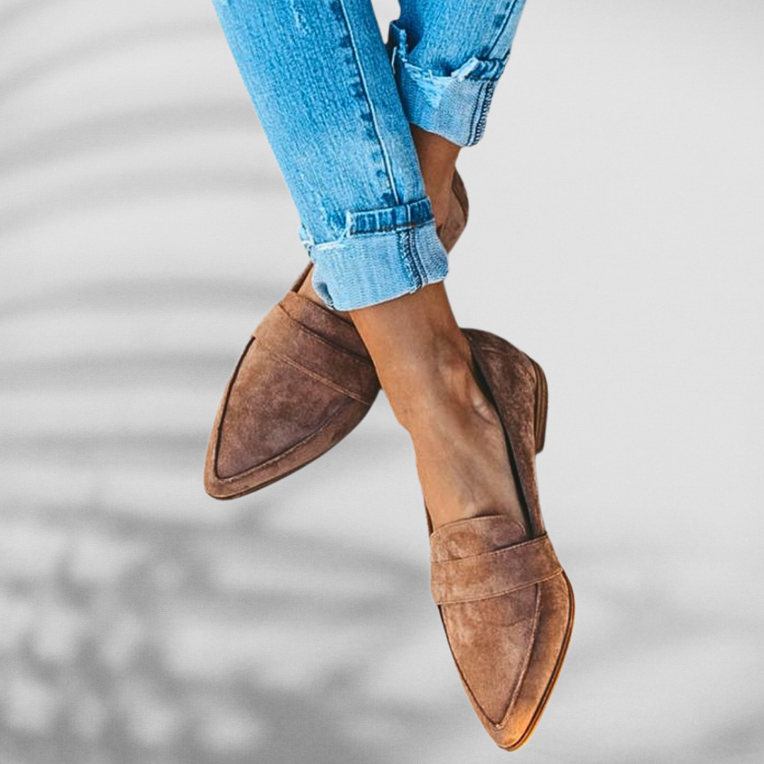 Melanie™ | Pointed Toe Suede Loafers