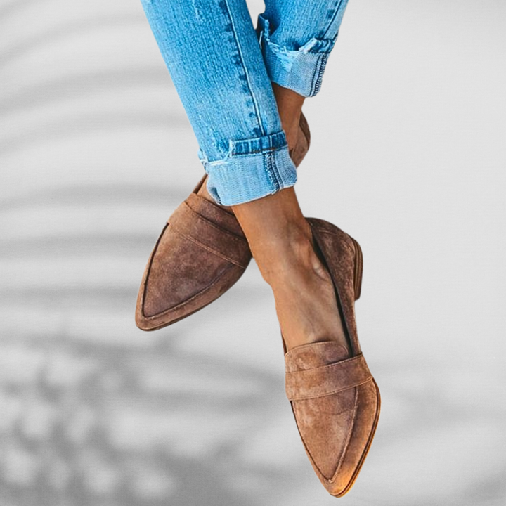 Melanie™ | Pointed Toe Suede Loafers