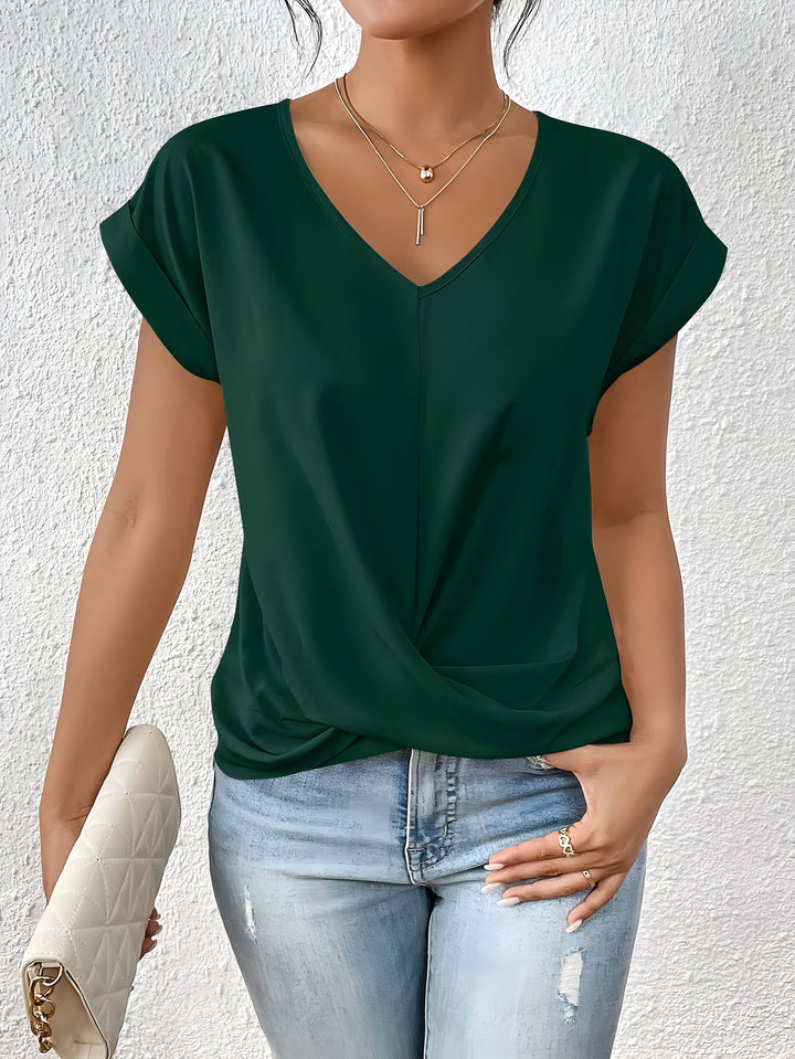 Cassandra™ | Twist Front V-Neck Top