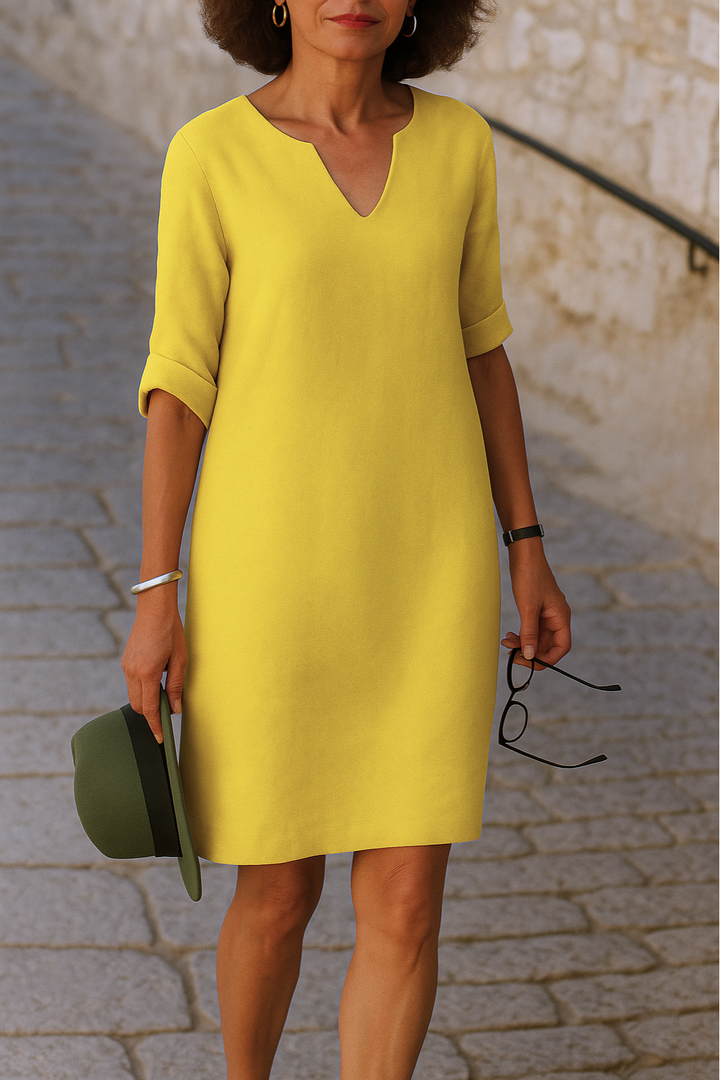 Alyssa™ | Elegant V-Neck Dress