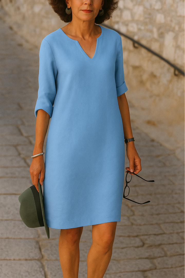 Alyssa™ | Elegant V-Neck Dress