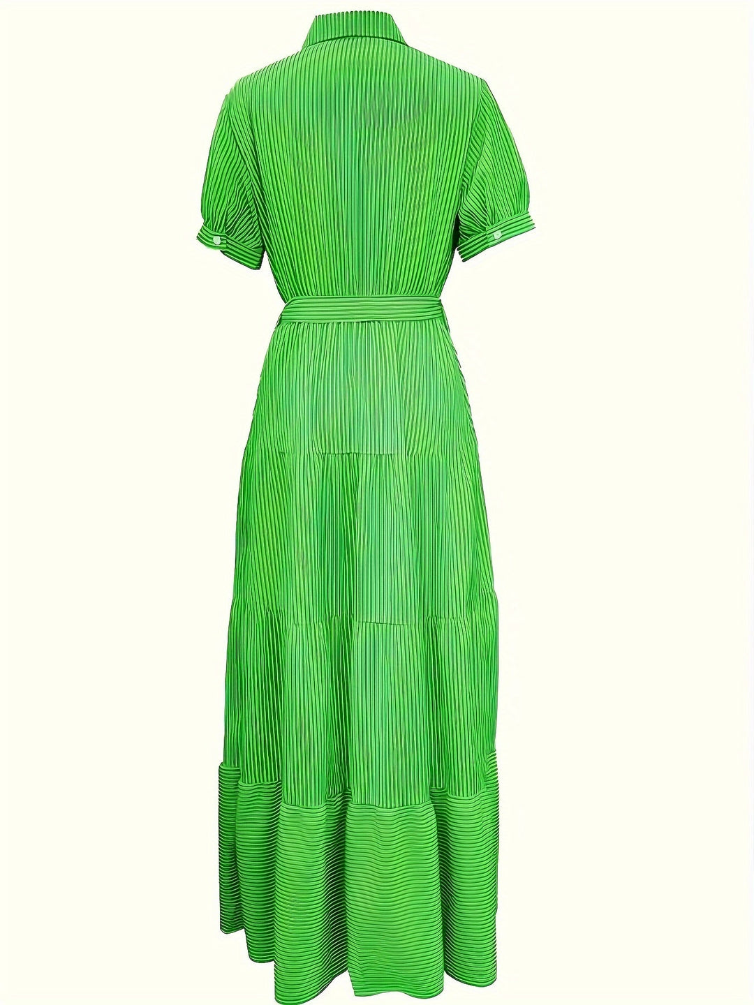 Colette™ | Belted Striped Shirt Dress