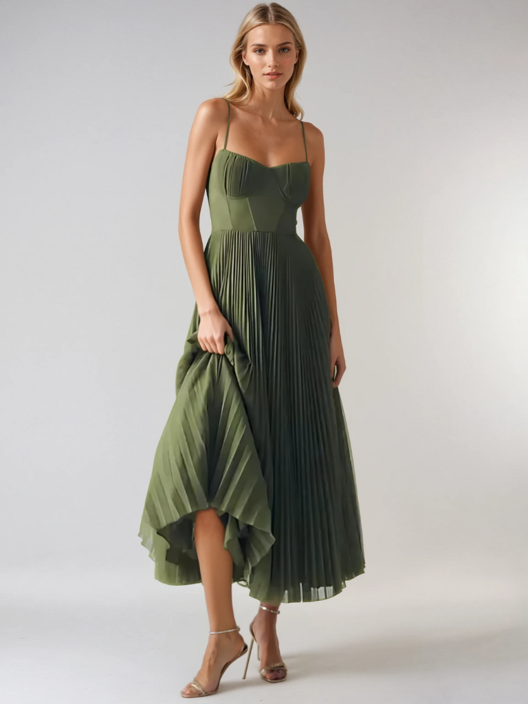 Gwen™ | Pleated Midi Dress