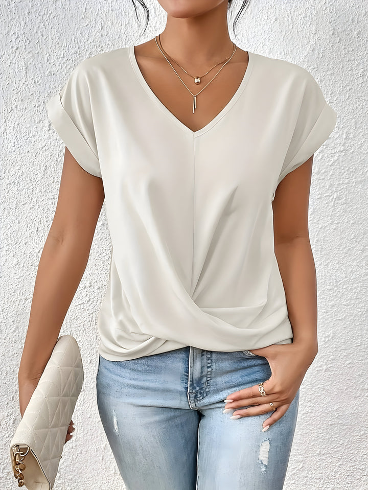 Cassandra™ | Twist Front V-Neck Top