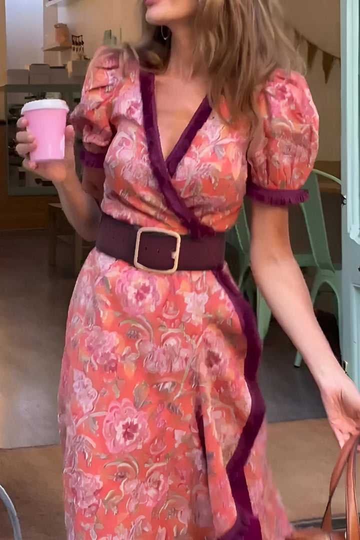 Khloe™ | Elegant Pink Maxi Dress