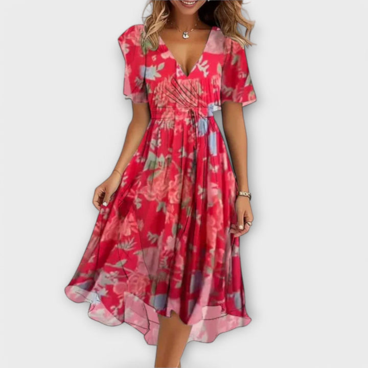 Monica™ | Wrap Dress with Floral Pattern
