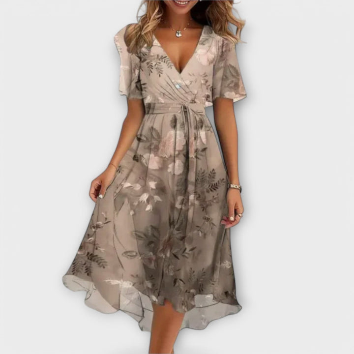 Monica™ | Wrap Dress with Floral Pattern